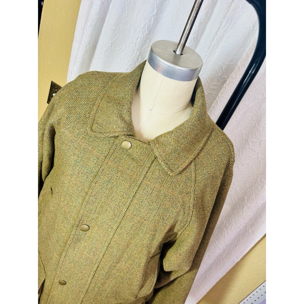 Paul Stuart Wool Tweed‎ Hunting Coat S 36/38 Chore Quilt Lined Made in England - Picture 7 of 16